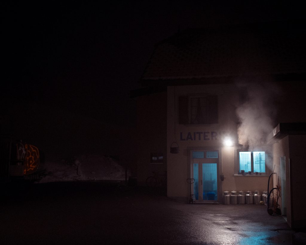 Dairy before dawn - Montbovon, Fribourg